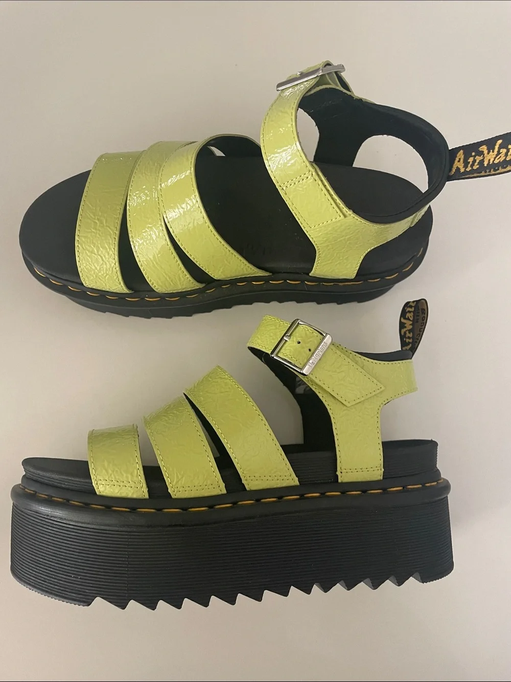 Dr. Martens Blaire Platform Quad Sandals NEW Lime Green